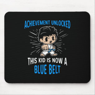 Tapis De Souris T Shirt Cadeau pour Enfant Karatéka Ceinture Bleue