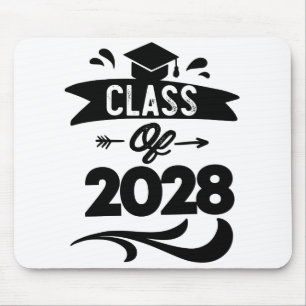Tapis De Souris T-shirt Classe de 2028 Senior 2028 Diplômé
