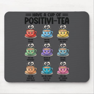 Tapis De Souris T-shirt Coupe Positivi Thé Conseiller Noël