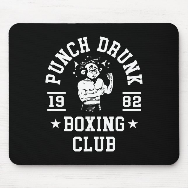 Tapis De Souris T Shirt de boxe drôle pour boxeurs  (Devant)
