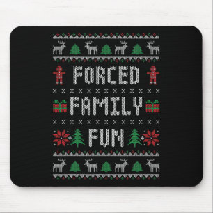 Tapis De Souris T-shirt de Noël drôle et laid pour s'amuser en fam