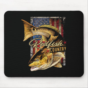 Tapis De Souris T Shirt de pêche en eau salée Redfish Country