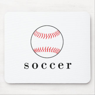 Tapis De Souris T-Shirt de sport drôle et hilarant Soccer Baseball