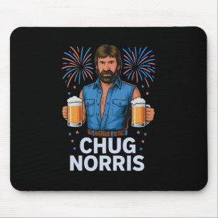 Tapis De Souris T-shirt drôle de bière Chug Norris Usa 4 juillet B