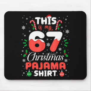 Tapis De Souris T-shirt drôle de Noël 67 Six Sept Mème Br