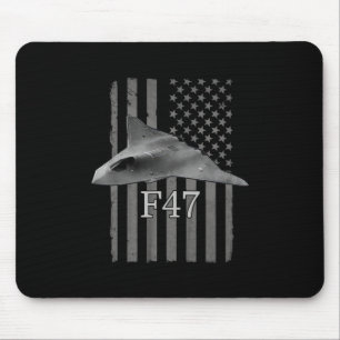 Tapis De Souris T-shirt drôle F47 Fighter Jet Trump F-47 Jet de co