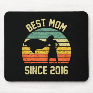 Tapis De Souris T-shirt femme maman depuis 2016 maman maman maman 