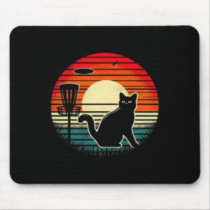 Tapis De Souris T-shirt graphique de disc golf chat drôle pour
