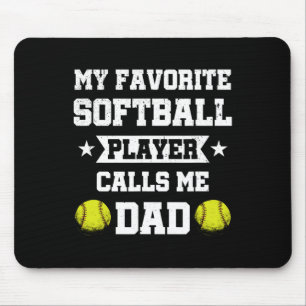 Tapis De Souris T-shirt homme Mon joueur de softball préféré m'app