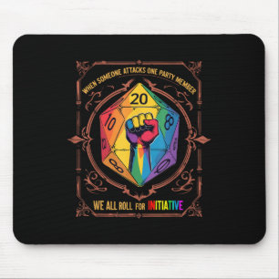 Tapis De Souris T-shirt Lgbt Dnd Quand quelqu'un attaque un membre