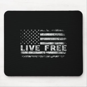 Tapis De Souris T-shirt Live – Graphique Drapeau Usa Vieilli