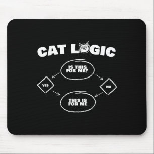 Tapis De Souris T Shirt Logique Chat Cadeau Drôle Nouveau Pour Ama