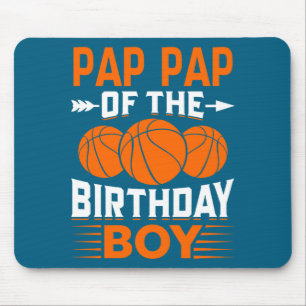 Tapis De Souris T-shirt Pap pap du garçon d'anniversaire de basket