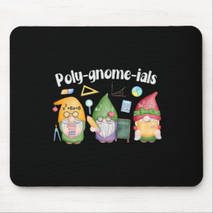 Tapis De Souris T-shirt professeur d'algèbre maths gnomes Poly-gno