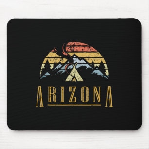Tapis De Souris T-shirt rétro Camping Campfire Montagnes d'Arizona
