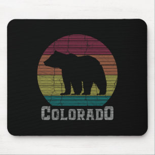 Tapis De Souris T-shirt rétro Colorado Rocky Mountains Ski Camping