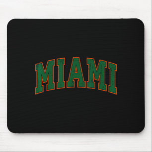 Tapis De Souris T-shirt Rétro Miami Floride pour Hommes Femmes et