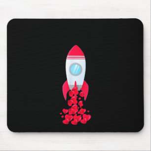 Tapis De Souris T-shirt spatial de la Saint-Valentin Je t'aime jus
