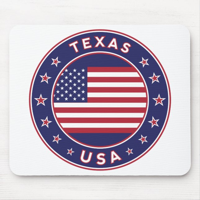 Tapis De Souris T-shirt Texas, affiche Texas, sticker Texas (Devant)