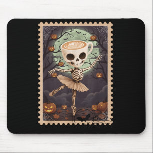 Tapis De Souris T-shirt timbre postal Cappuccina Halloween balleri