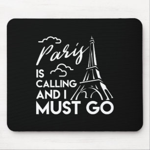 Tapis De Souris T Shirt Tour Eiffel Paris Vous Appelle Vacances Pa