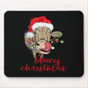 Tapis De Souris T Shirt Vache Noël Mooey Agriculteur Génisse Cadea