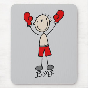 Tapis De Souris T-shirts et cadeaux de boxe à figure bâton