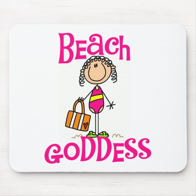 Tapis De Souris T-shirts et cadeaux de déesse de plage (Devant)