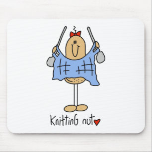 Tapis De Souris T-shirts et cadeaux de fou de tricot