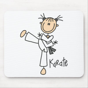 Tapis De Souris T-shirts et Cadeaux de Karaté pour Filles en Bâton