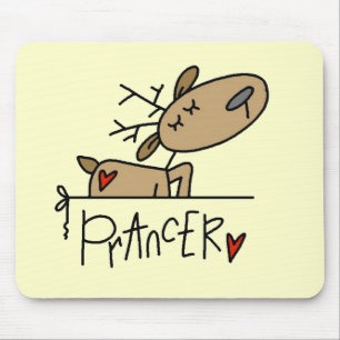 Tapis De Souris T-shirts et cadeaux de Noël de Prancer Reindeer