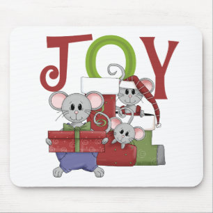 Tapis De Souris T-shirts et cadeaux de Noël Mice JOY