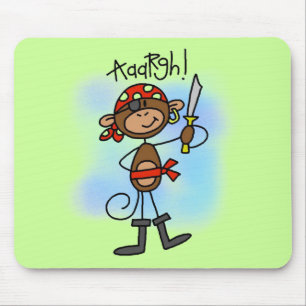 Tapis De Souris T-shirts et cadeaux de singe pirate Aargh