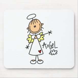 Tapis De Souris T-shirts et cadeaux de Stick Figure Angel