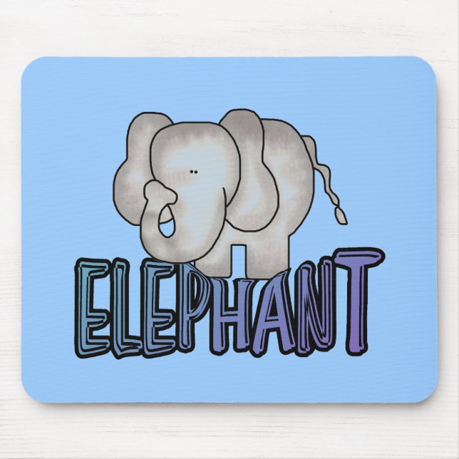 Tapis De Souris T-shirts et cadeaux d'éléphant (Devant)
