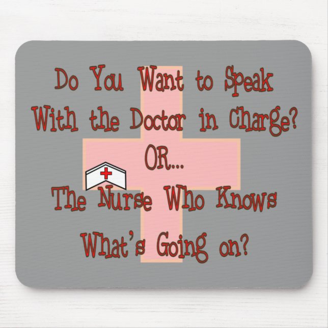 Tapis De Souris T-shirts et cadeaux drôles d'infirmière (Devant)