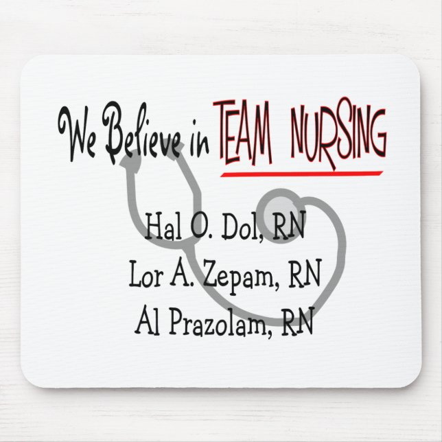 Tapis De Souris T-shirts et cadeaux drôles d'infirmière de Psych (Devant)