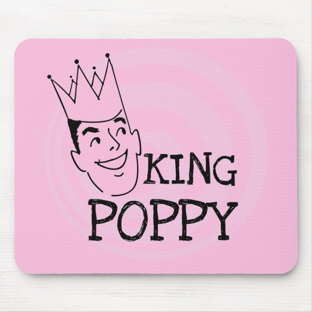 Tapis De Souris T-shirts et cadeaux King Poppy (Devant)