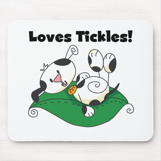 Tapis De Souris T-shirts et cadeaux Loves Tickles (Devant)