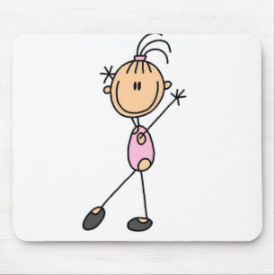 Tapis De Souris T-shirts et Cadeaux pour Fille Gymnaste en Bâtonne