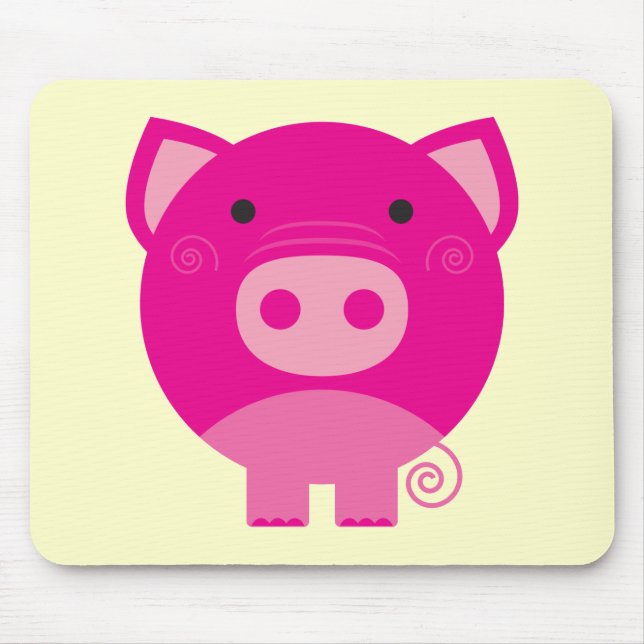Tapis De Souris T-shirts et cadeaux roses de porc (Devant)