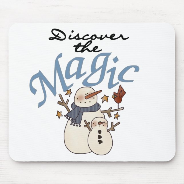 Tapis De Souris T-shirts et cadeaux Snowman Magic (Devant)