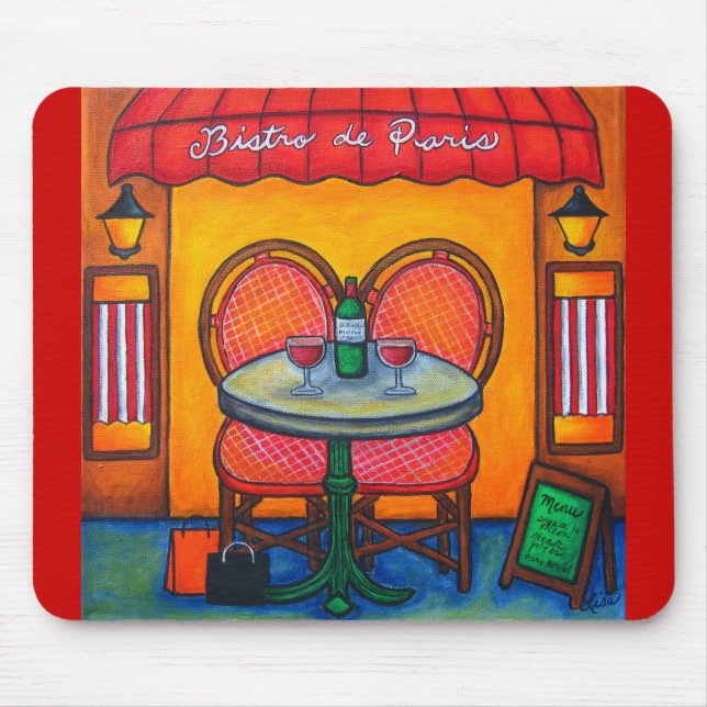 Tapis De Souris Table à deux dans Paris (Devant)