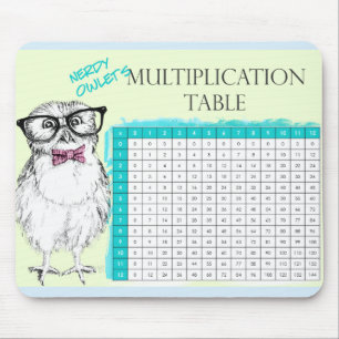 Tapis De Souris Table de multiplication ringarde de hibou