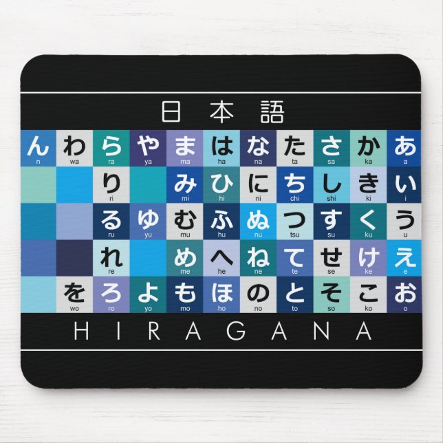 Tapis De Souris Table japonaise Hiragana (Devant)