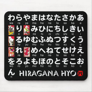 Tapis De Souris Table japonaise Hiragana (Hanafuda)