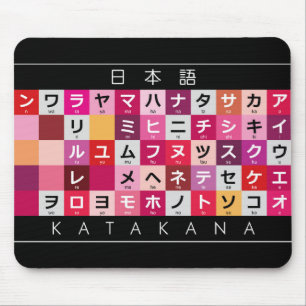 Tapis De Souris Table Katakana japonaise