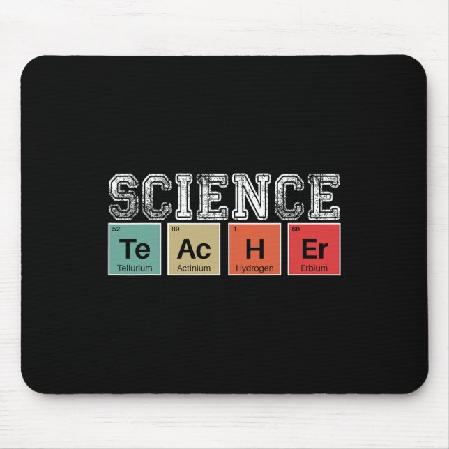Tapis De Souris Table Périodique De L'Enseignant Retour À L'École  (Devant)
