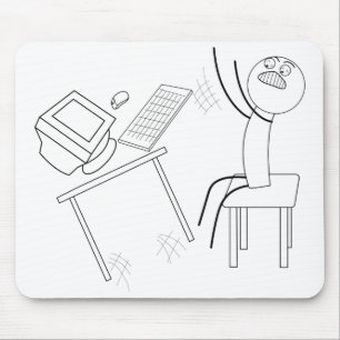Tapis De Souris Table Retourner Angry Rage Quit Desk Retourner Mad