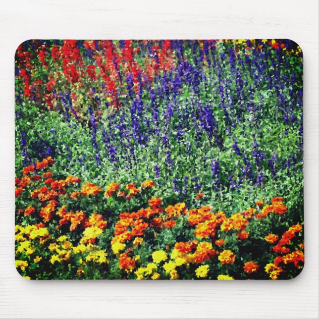 Tapis De Souris Tableau Art Jardin Fleur (Devant)